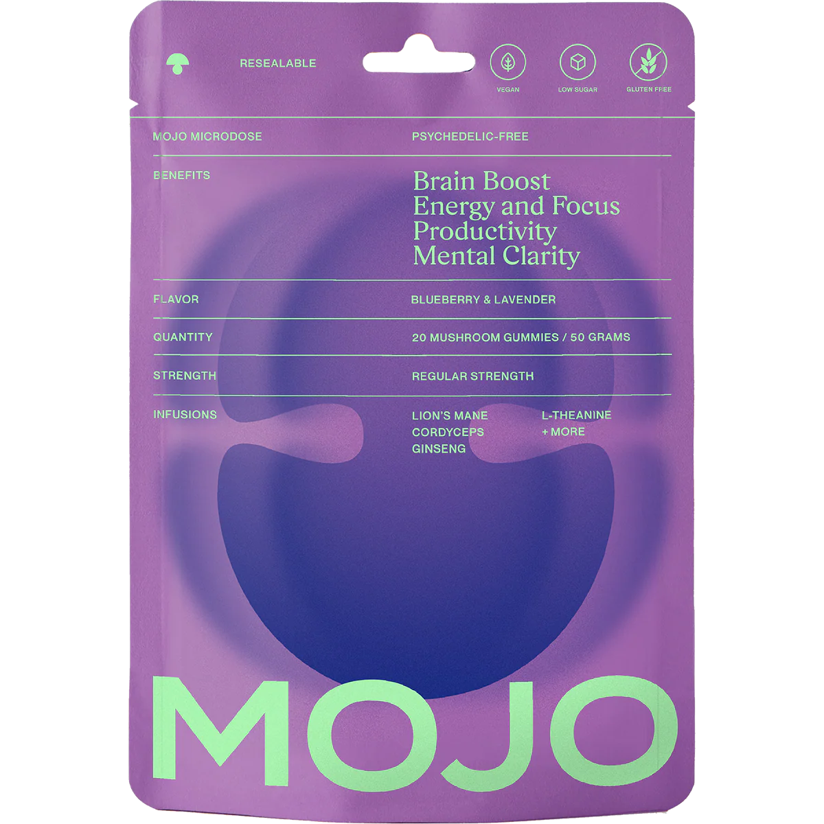 Blueberry Lavender Brain Boost Gummies (20 Gummy Pack) - Image 6