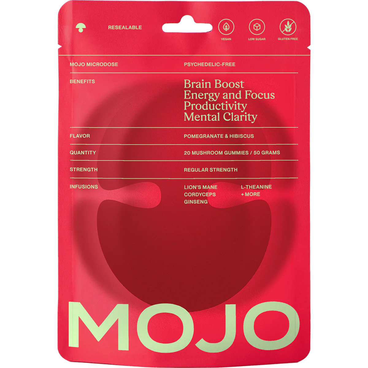 Pomegranate & Hibiscus Brain Boost Gummies (20 Gummy Pack) - Image 6